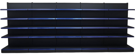 Rafturi de perete, inaltime 200 cm, Lungime 503 cm, Baza 40, Polite 40, Antracit [1]