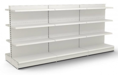 RAFTURI DE MAGAZIN - Rafturi Gondola, inaltime 140 cm,Lungime 303 cm Baza 40, Polite 40, Alb