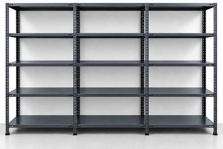 RAFTURI METALICE DE DEPOZITARE - Rafturi Metalice Depozitare cu 5 Niveluri, Gri Antracit, H 250 x L 280 x A 43 cm