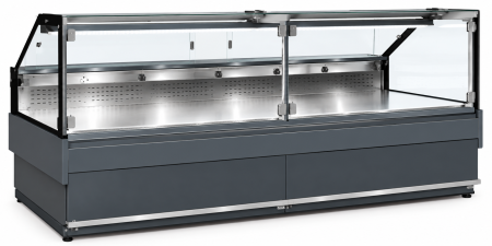 Refrigerare Comercială - Vitrină Frigorifică BARBUDA-5 pentru Carne și Mezeluri, 1875 mm, Plug-in, Gri Antracit
