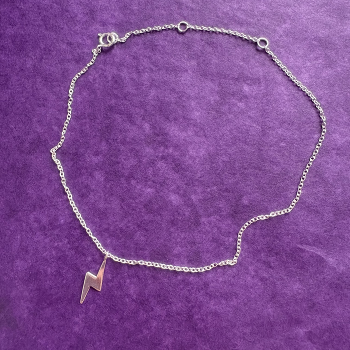 Brățară de picior din argint Rhea, cu talisman fulger [2]
