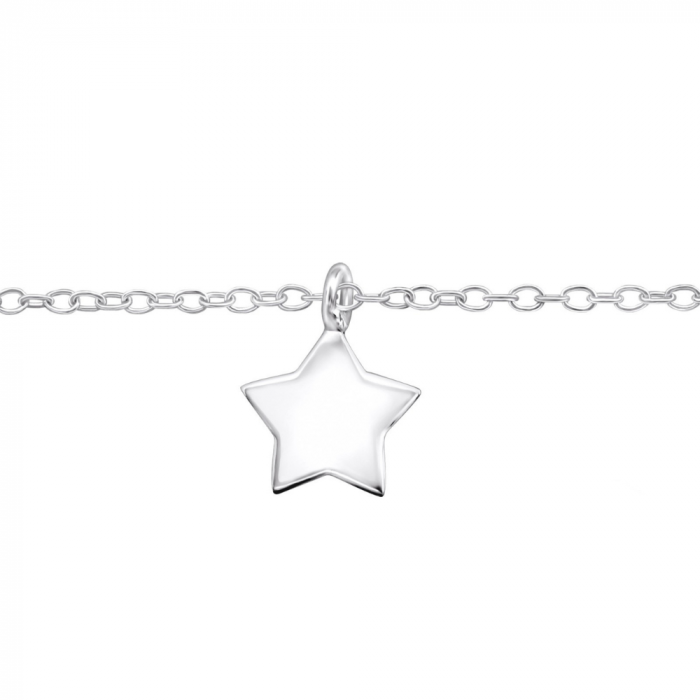 Brățară de picior din argint Esme, cu talisman stea [1]