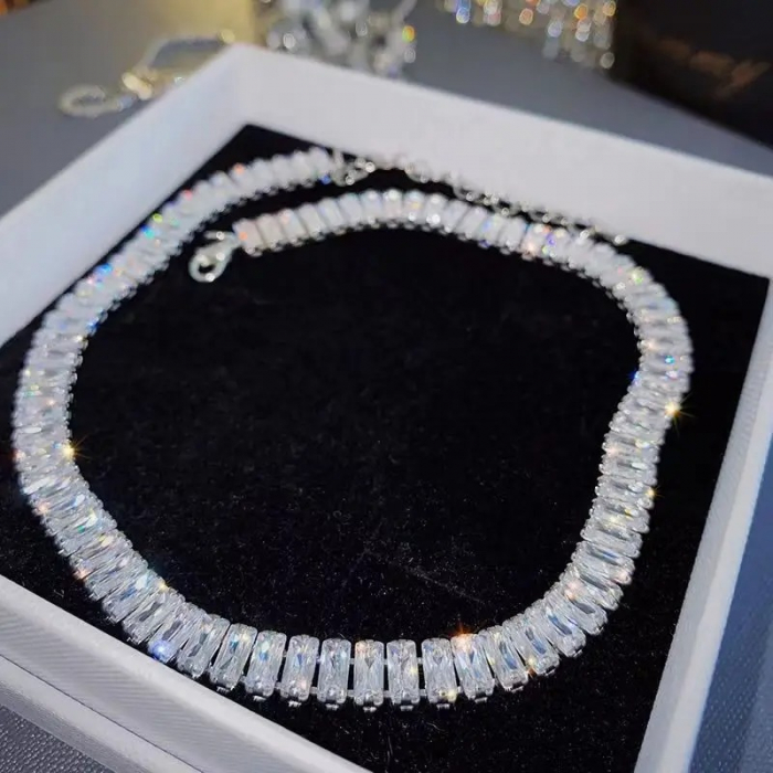 Colier tennis Kenna, argintiu, decorat cu zirconiu, tip choker - Colecția Celebration [2]