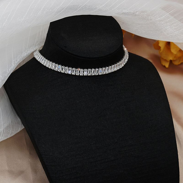 Colier tennis Kenna, argintiu, decorat cu zirconiu, tip choker - Colecția Celebration [3]