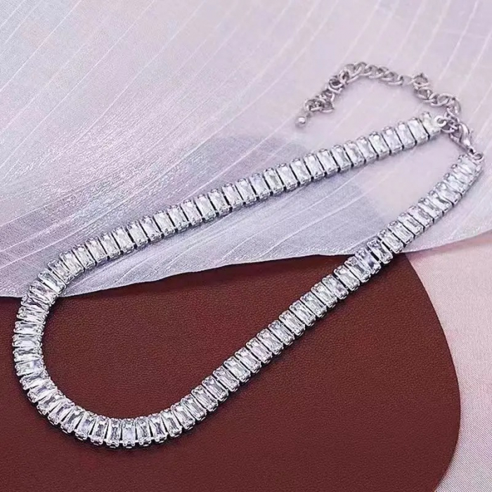 Colier tennis Kenna, argintiu, decorat cu zirconiu, tip choker - Colecția Celebration [4]