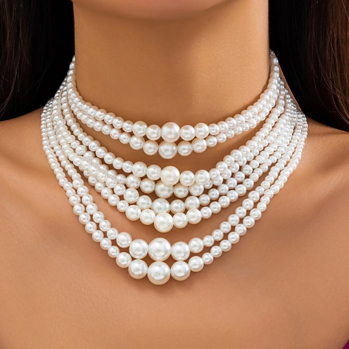 Colier Casey, cu perle și straturi multiple, tip choker - Colecția Universe of Pearls [3]
