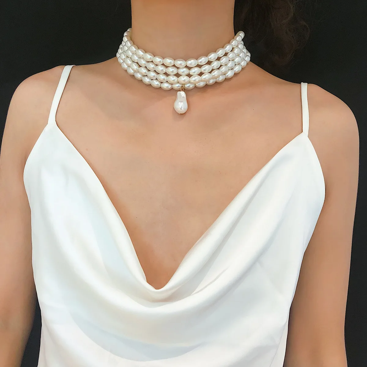 Colier Baroque Pearl, model cu perle, în stil baroc, cu straturi suprapuse - Colecția Universe of Pearls [3]