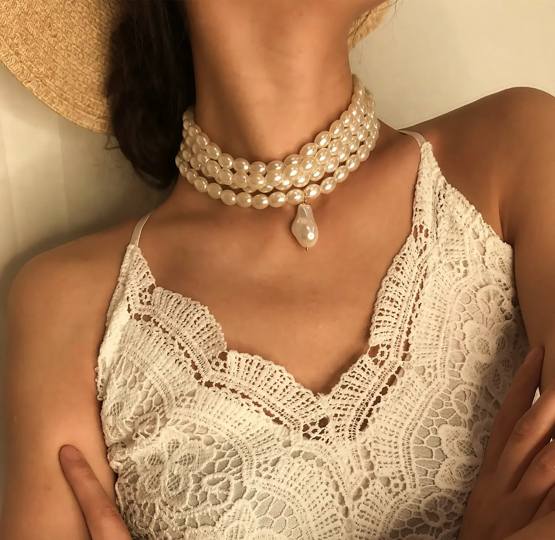 Colier Baroque Pearl, model cu perle, în stil baroc, cu straturi suprapuse - Colecția Universe of Pearls [5]