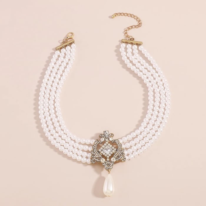 Colier Lucille, cu perle și 4 straturi, în stil baroc - Colecția Universe of Pearls [3]