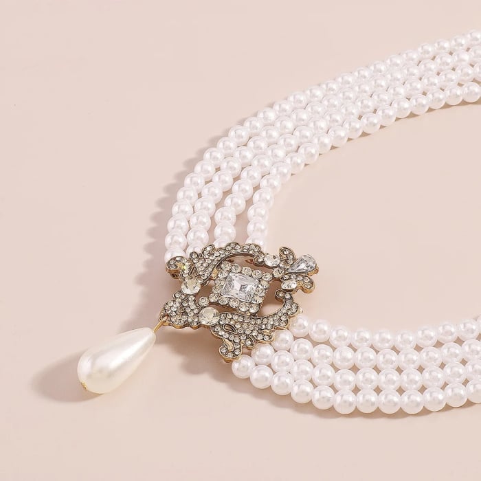 Colier Lucille, cu perle și 4 straturi, în stil baroc - Colecția Universe of Pearls [9]