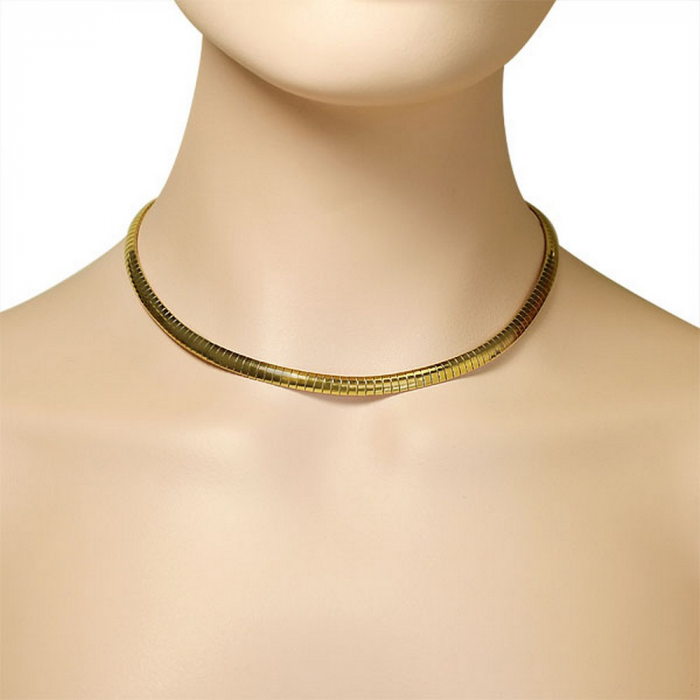 Colier Maren, auriu, din oțel inoxidabil placat cu aur 18K, tip snake chain - Colecția Parisian [3]
