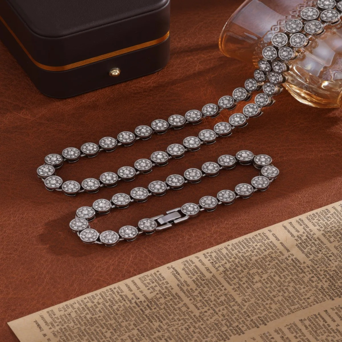 Colier tennis Celia, argintiu, cu pietre rotunde de zirconiu - Colecția Celebration [4]