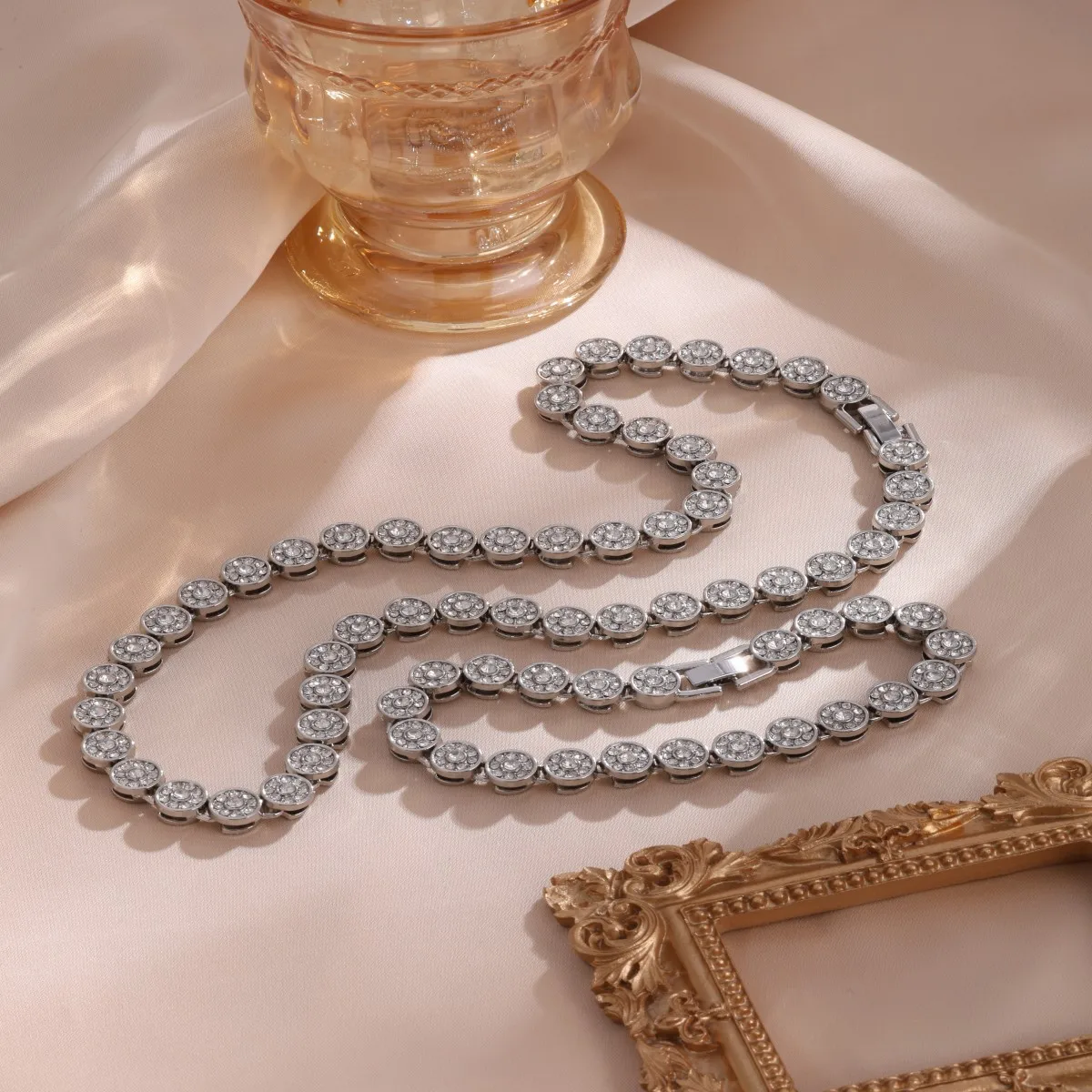 Colier tennis Celia, argintiu, cu pietre rotunde de zirconiu - Colecția Celebration [3]