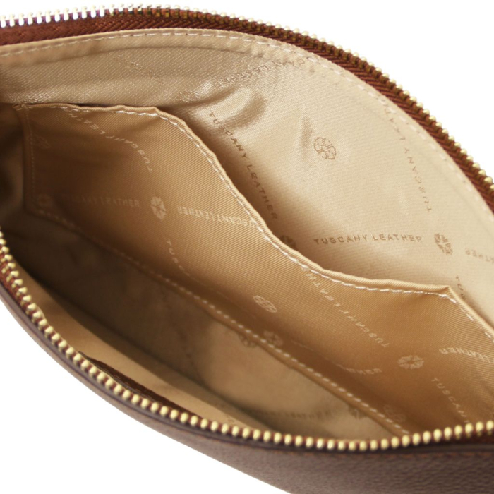 DIVA - Clutch din piele naturală cu curea lanț [6]