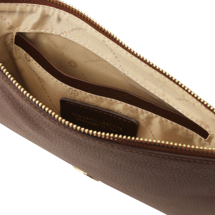 DIVA - Clutch din piele naturală cu curea lanț [5]