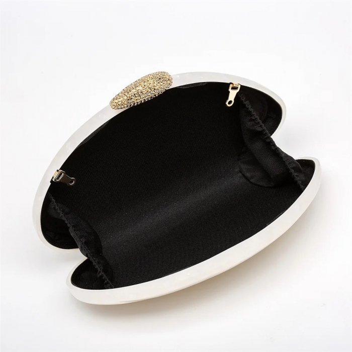 Geantă clutch premium Danna, asimetrică, cu aspect de marmură [5]