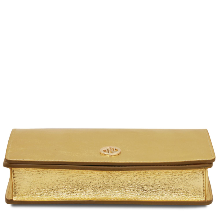 OPERA - Metallic leather clutch with chain strap [5]
