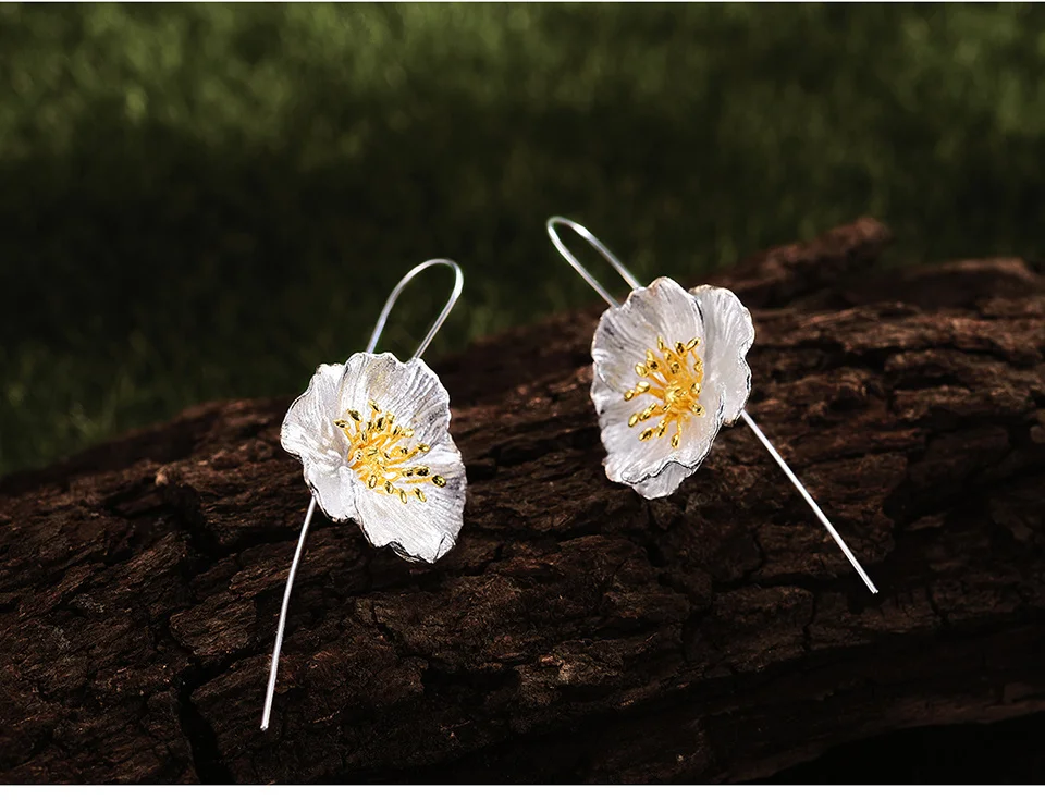 Set Bloom, inel și cercei, din argint placat cu aur 18K, cu model floral - Colecția Metamorphosis [7]
