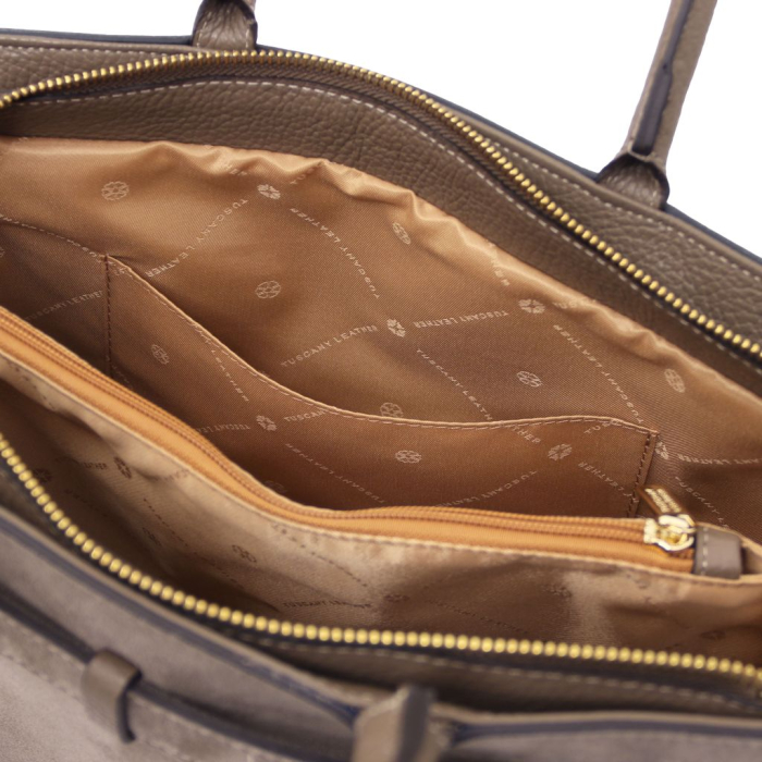 TENACE - Geantă de mână din piele naturală întoarsă [6]