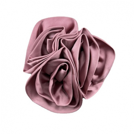 BROȘE - Broșă Rosa, roz, în formă de trandafir, cu aspect de catifea