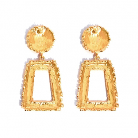 Cercei cu clips Raquel, aurii, cu formă geometrică [4]