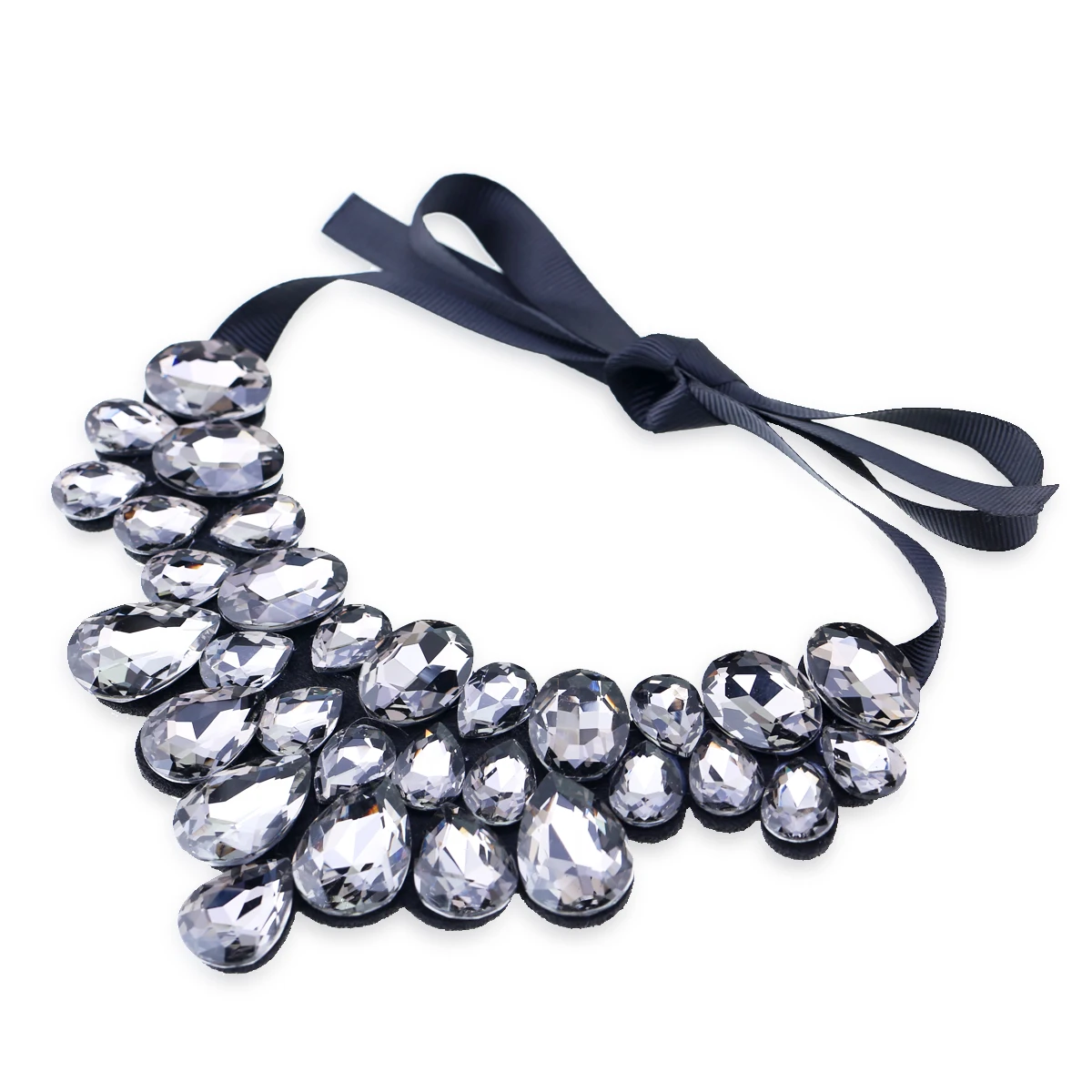 Colier Azora, statement, negru, cu pietre - Colecția Glamour [1]