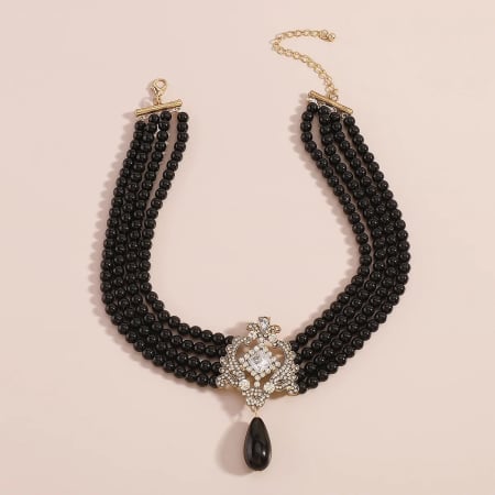 Colier Lucille, cu perle și 4 straturi, în stil baroc - Colecția Universe of Pearls [1]