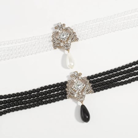 Colier Lucille, cu perle și 4 straturi, în stil baroc - Colecția Universe of Pearls [10]