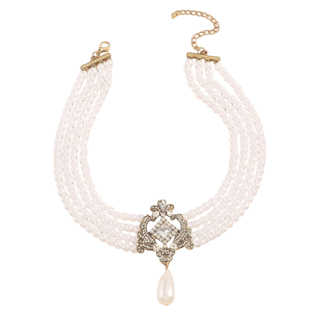 Universe of Pearls - Colier Lucille, cu perle și 4 straturi, în stil baroc - Colecția Universe of Pearls