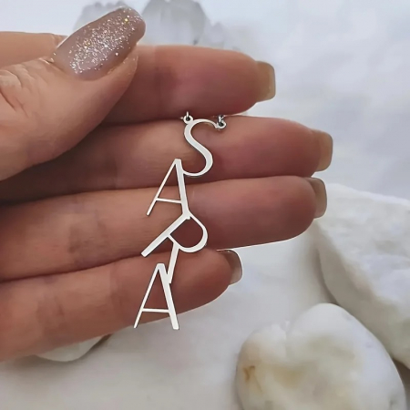 Colier personalizat Ava, cu pandantiv lung, din oțel inoxidabil placat cu aur 18K [2]
