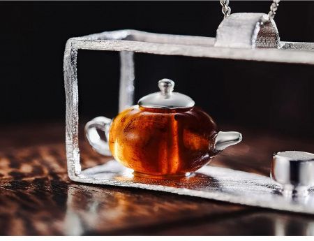 Colier Tea Time, din argint, cu pandantiv dreptunghiular - Colecția Metamorphosis [3]