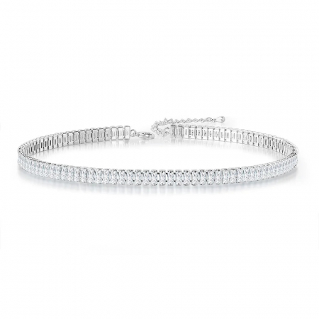 COLECȚII - Colier tennis Karlee, argintiu, cu zirconiu, placat cu aur 14K - Colecția Celebration