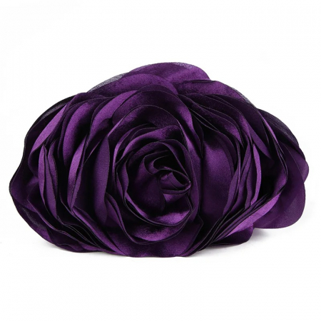 GENTI - Geantă clutch de ocazie Floralis, mov, cu formă florală