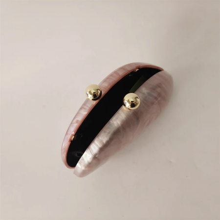 Geantă clutch premium Soraya, asimetrică, cu aspect perlat [4]