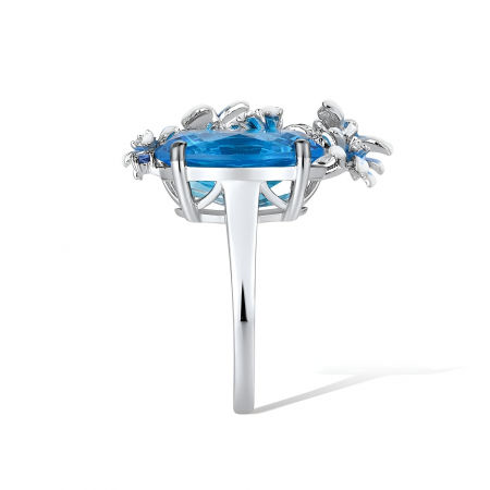 Inel Elythia, din zirconiu și email pictat manual, placat cu argint - Colecția Fable [2]