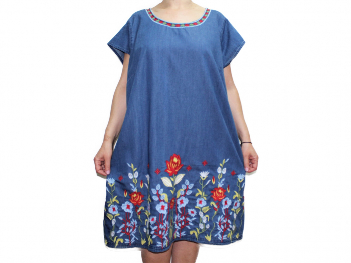 Rochie denim brodata DARIA 1 [2]