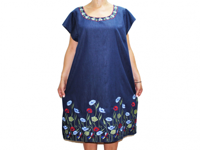 Rochie denim brodata LETITIA [2]