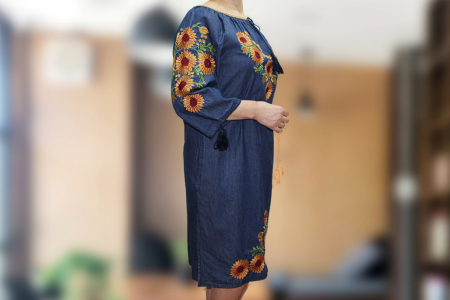 Rochie denim brodata ANDREEA [1]