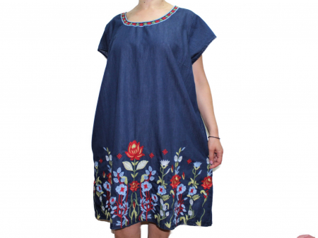 Rochie denim brodata DARIA 2 [1]