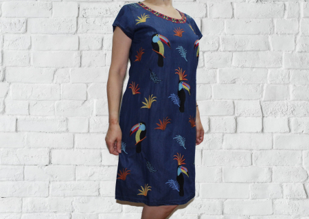 Rochie denim brodata PAULA 1 [1]