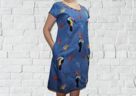 Rochie denim brodata PAULA 2 [1]