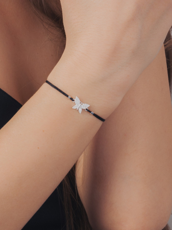 Bratara snur argint fluture Bratari snur Argint 925 - Bratara snur argint fluture