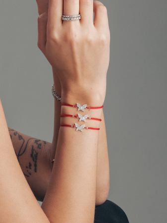 Bratara snur argint fluture Bratari snur Argint 925 - Bratara snur argint fluture