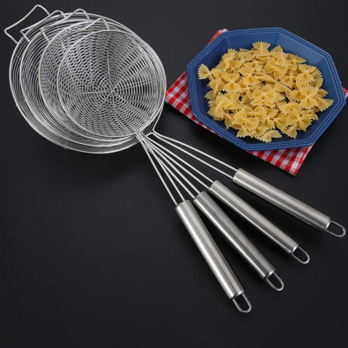 Paleta strecuratoare inox, strecuratoare skimmer inox, paleta de strecurat gogosi [3]