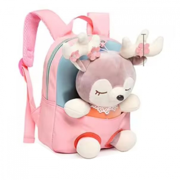 Ghiozdan gradinita / cresa - model cu jucarie de plus detasabila [6]