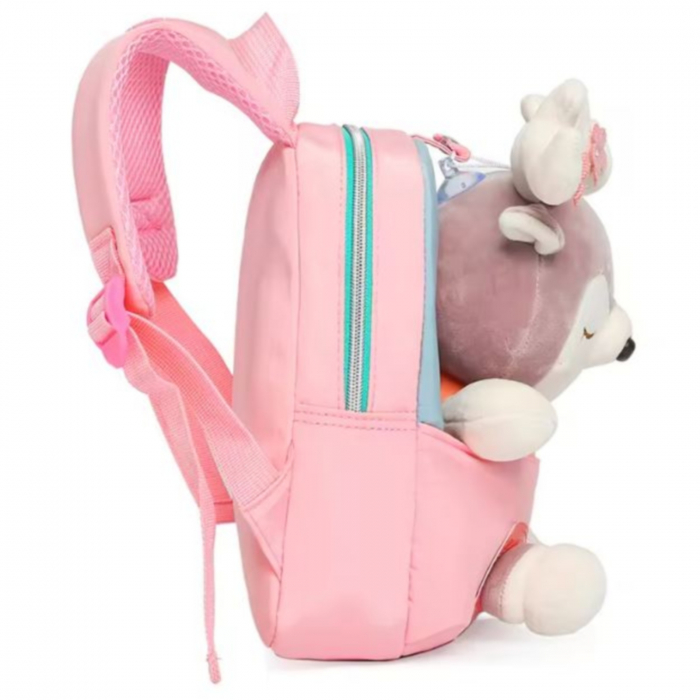 Ghiozdan gradinita / cresa - model cu jucarie de plus detasabila [7]