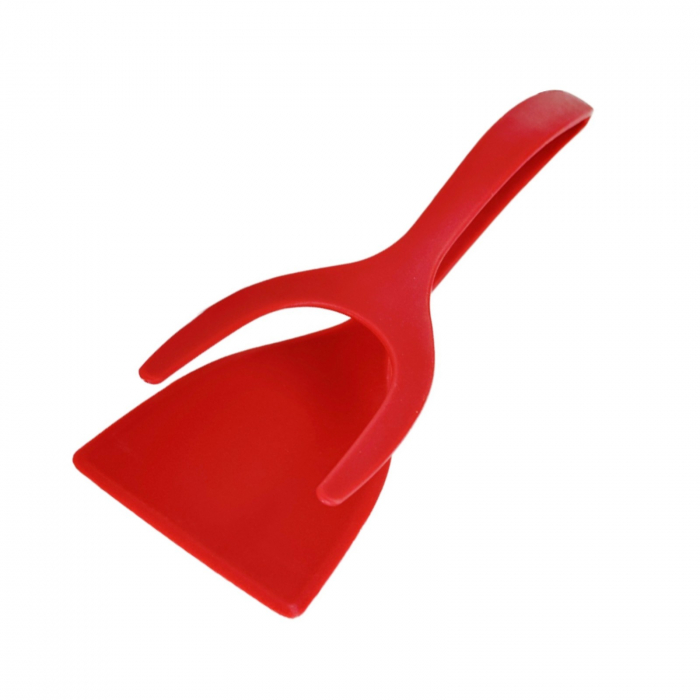 Spatula pentru oua ochiuri, spatula cleste, spatula omleta, rosu [2]