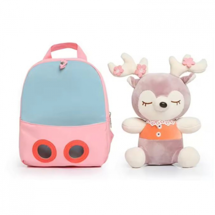 Ghiozdan gradinita / cresa - model cu jucarie de plus detasabila [2]