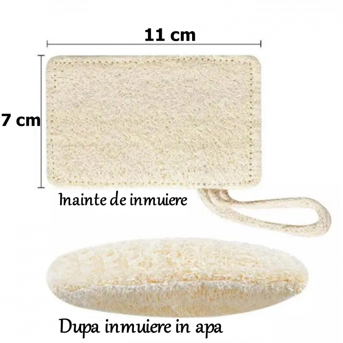 Burete din fibra naturala pentru vase, burete lufa tare, burete usor abraziv [2]