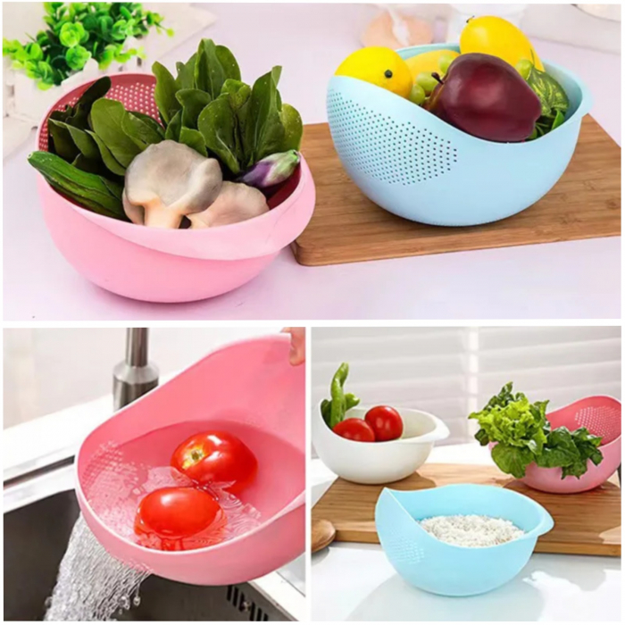 Castron de plastic si strecuratoare, multifunctional 2 in 1 [2]